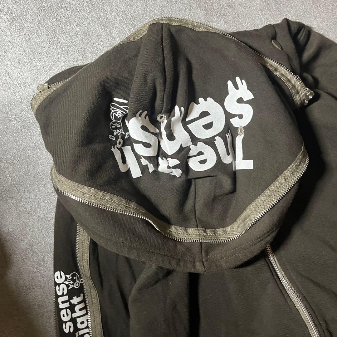 00s y2k ppfm ギミック ジップ パーカー archive - メルカリ