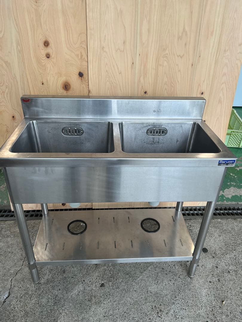 マルゼン2槽シンク 900x450x800(+100) ① マルゼン2槽シンク 1200x450x800(+100) - メルカリ