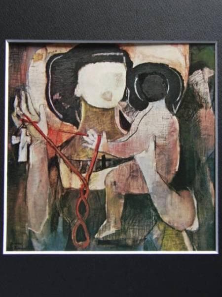 山口　薫、ノートルダァム、限定版、額装用画集より、新品高級額、額装付