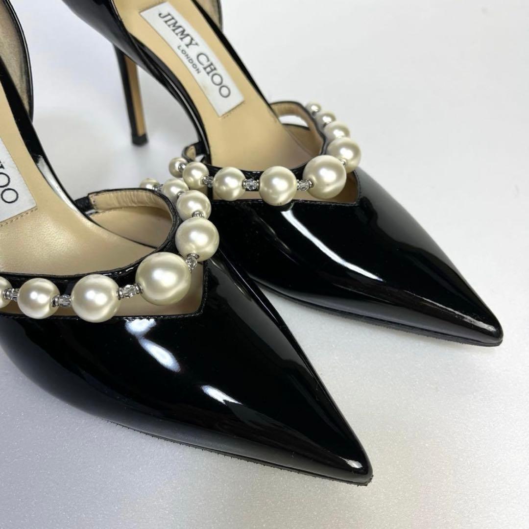 らんぴー【期間限定値下げ】JIMMY CHOO パールパンプス ブラック
