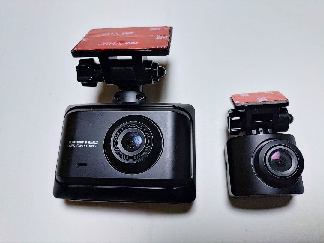 コムテックZDR-016型前後2カメラドライブレコーダー完全作動確認フル