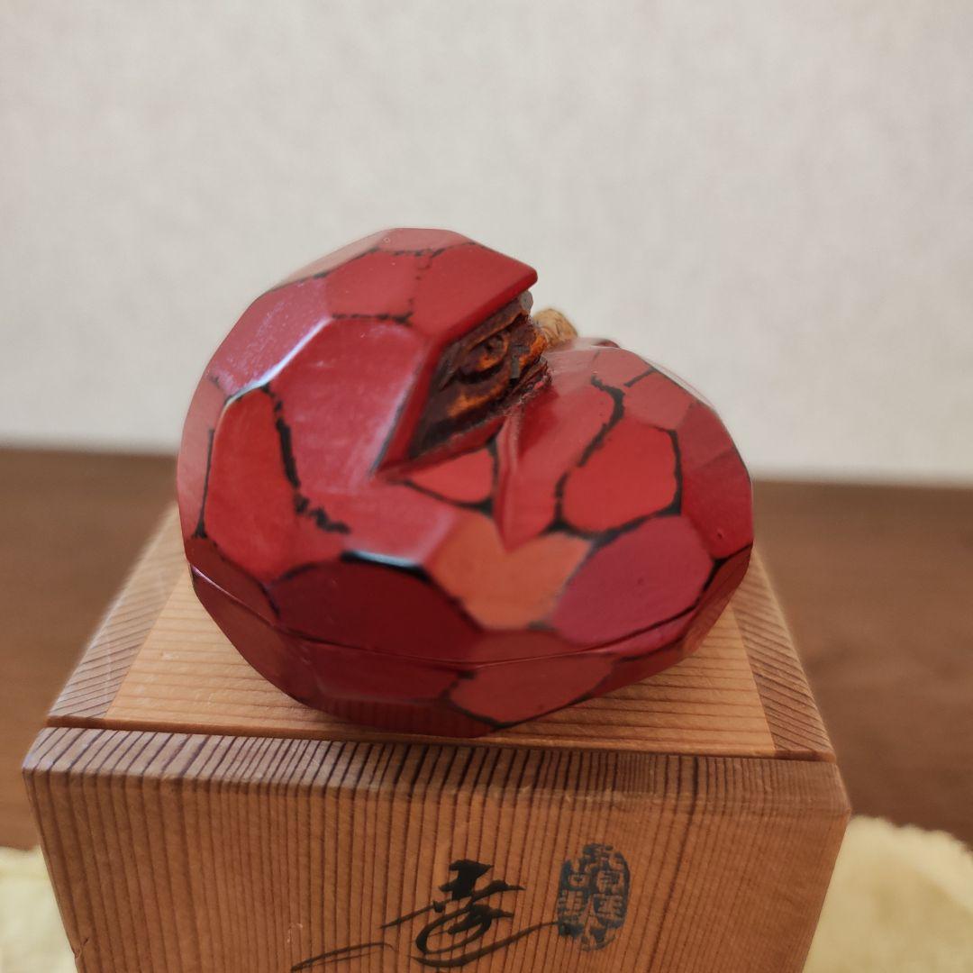 達磨香合 山中象堂 讃岐一刀彫 茶道具 共箱 - メルカリ