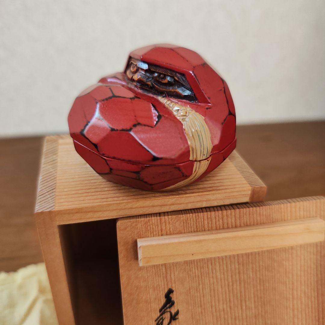 達磨香合 山中象堂 讃岐一刀彫 茶道具 共箱 - メルカリ