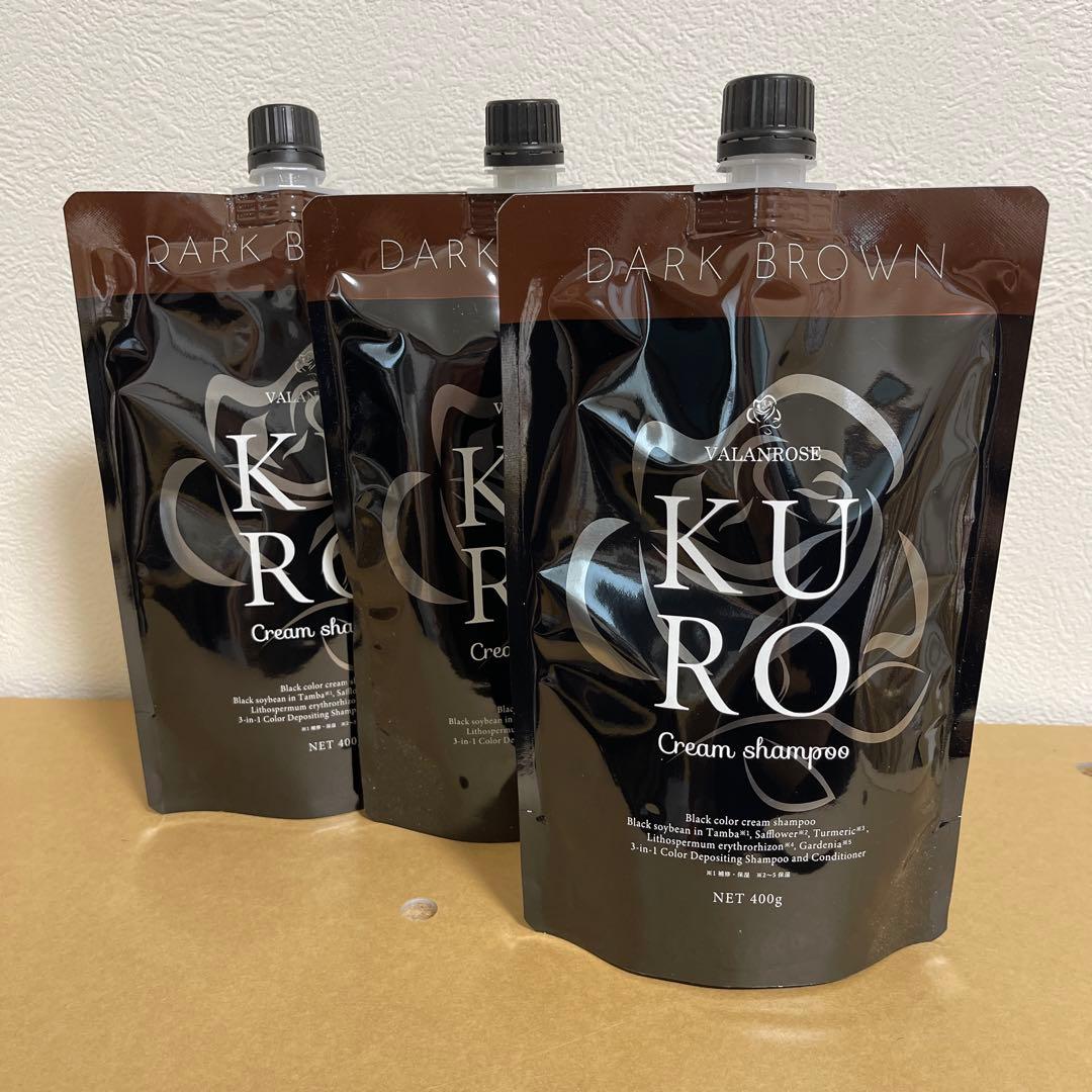 KUROクリームシャンプー400g ダークブラウン×3個セット KURO クリームシャンプー ダークブラウン 400g 2個セット - メルカリ