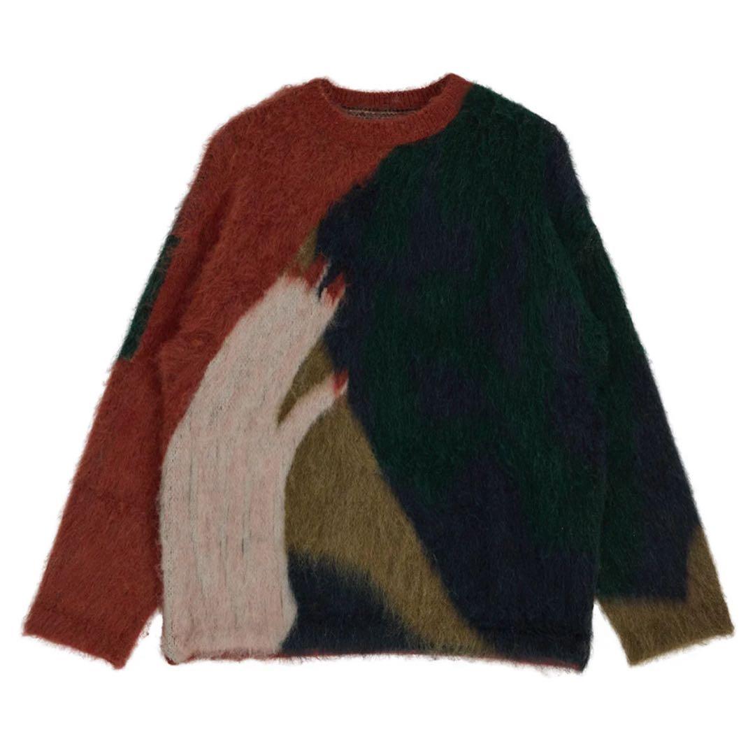 トップス LITTLE FUNNY FACE SHAGGY KNIT TOP Ameri（アメリ）の「LITTLE FUNNY FACE SHAGGY KNIT TOP（ニット