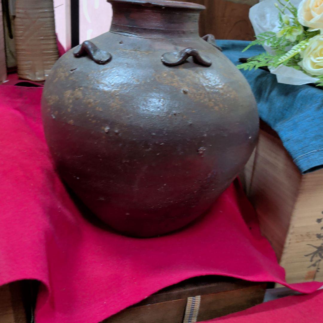 古備前骨董訳あり銘あり4耳付き大壺です‼️ - メルカリ