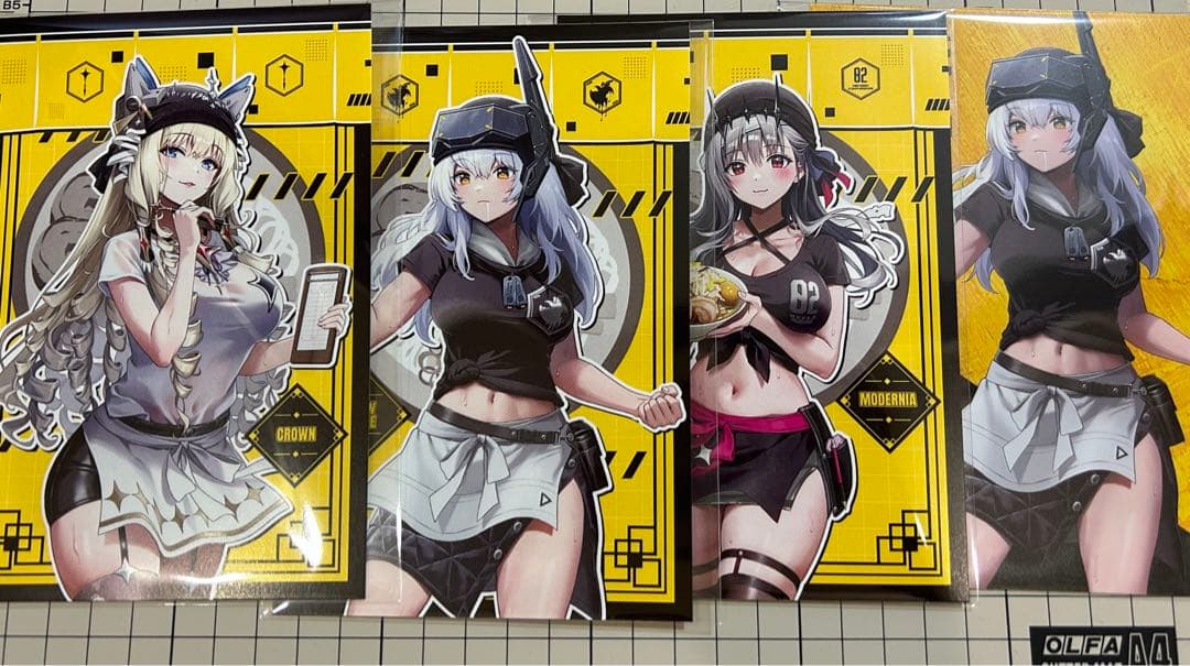 コラボ 勝利の女神：NIKKE 野郎ラーメン ポスターカード 4枚セット