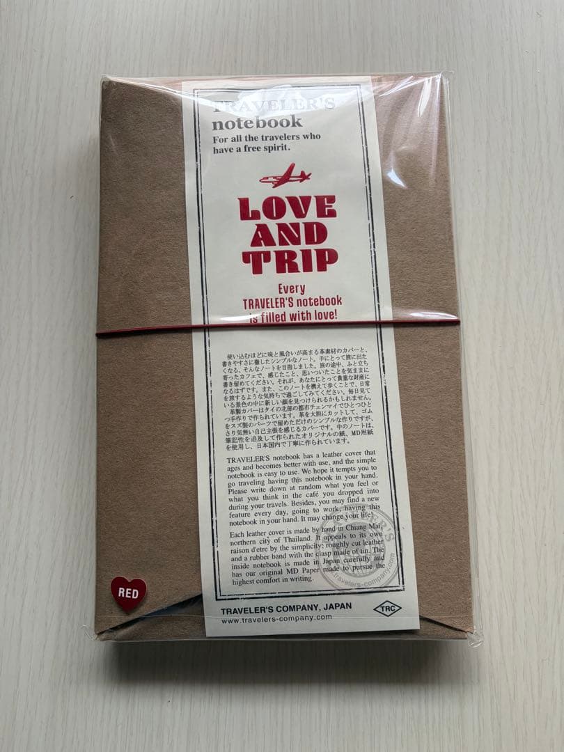 ノート・メモ帳 TRAVELER'S COMPANY LOVE AND TRIP RED TRAVELER'S Company Love & Trip Red Notebook – Good Postage