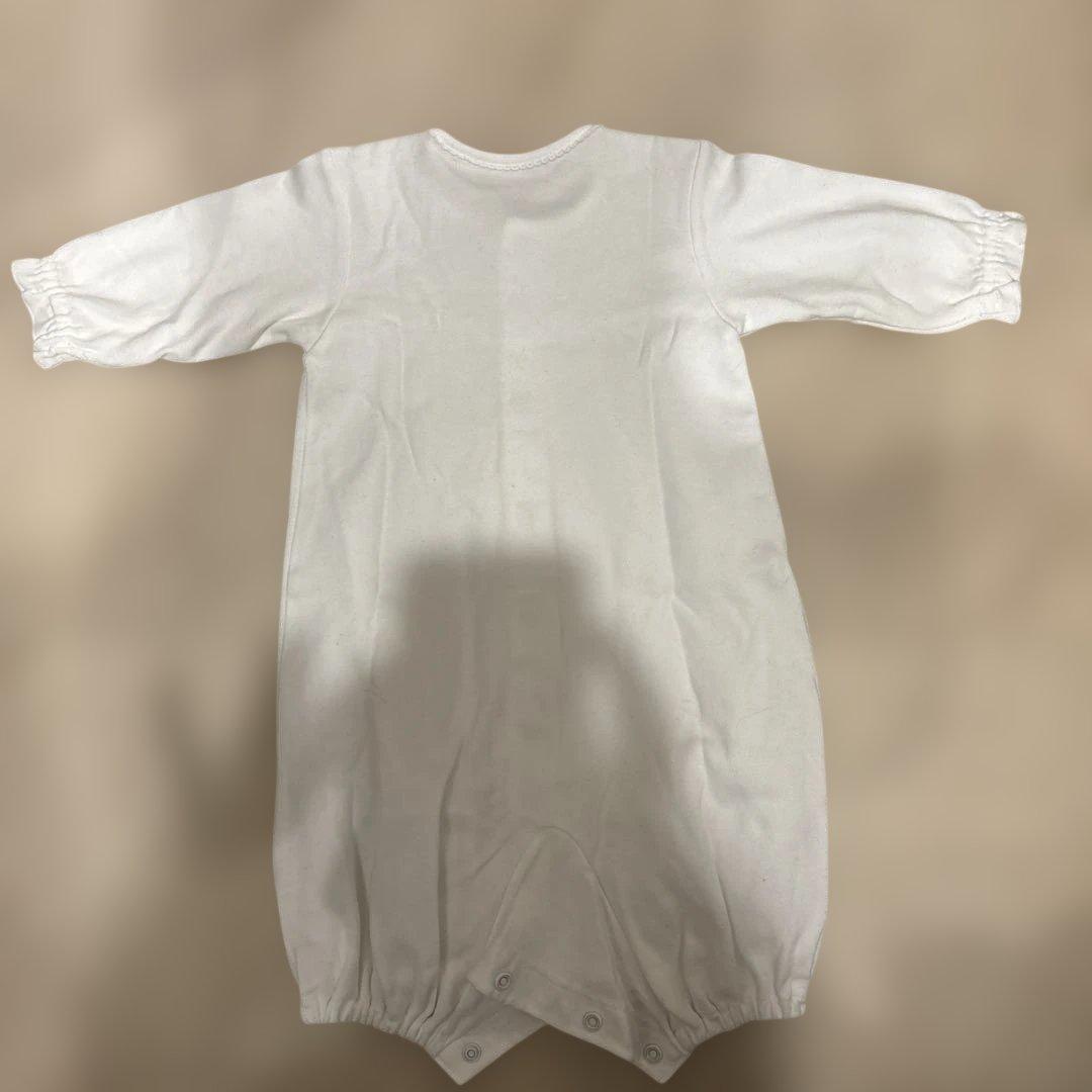 ファミリア ホワイトロンパース 長袖 退院着 セレモニー着 お宮参り 50