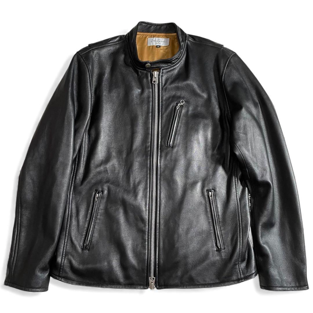 上野商会 レトログレード シングルライダースジャケット ラムレザー