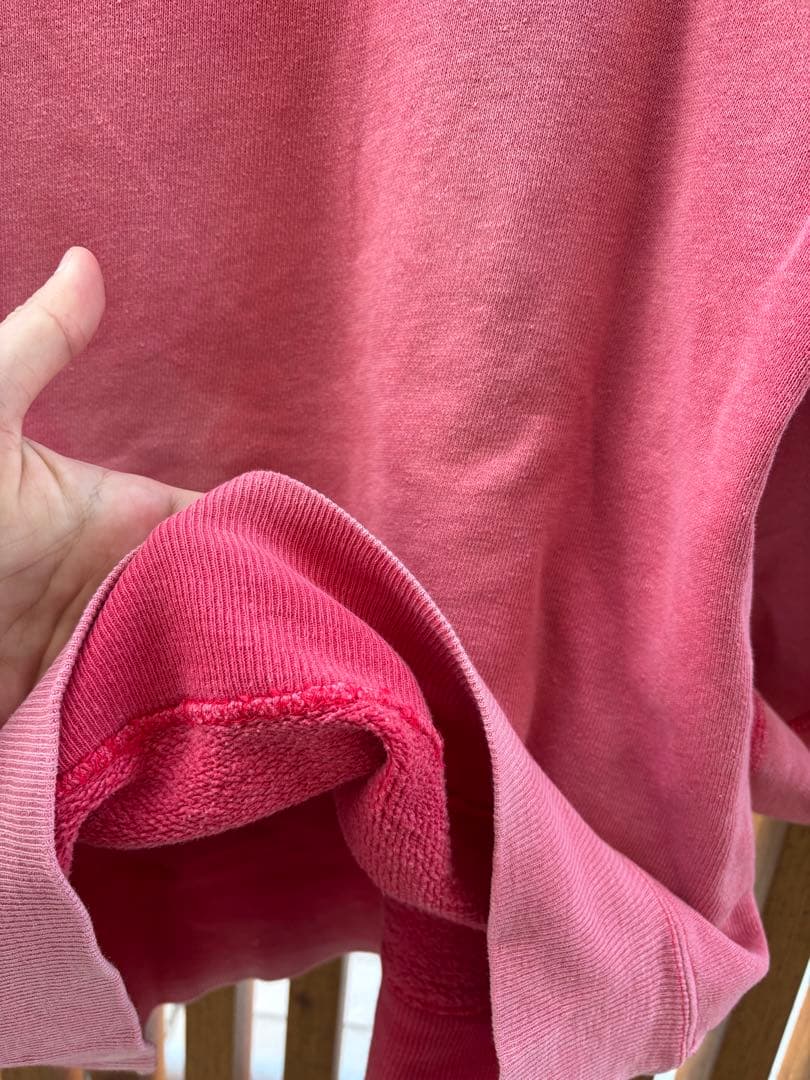 50s 60s 鬼フェード 赤パーカー ピンク ヴィンテージ スウェット