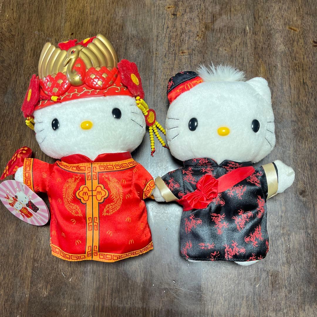 レア〈マクドナルド×ハローキティ〉ペアぬいぐるみセット 2000年記念