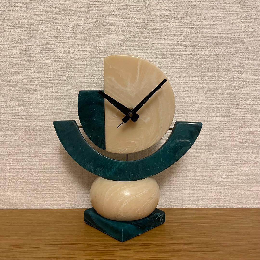 ※最終お値下げ 80's made in USA ポストモダン 大理石 置き時計 最終お値下げ 80's made in USA ポストモダン 大理石 置き時計 最終お