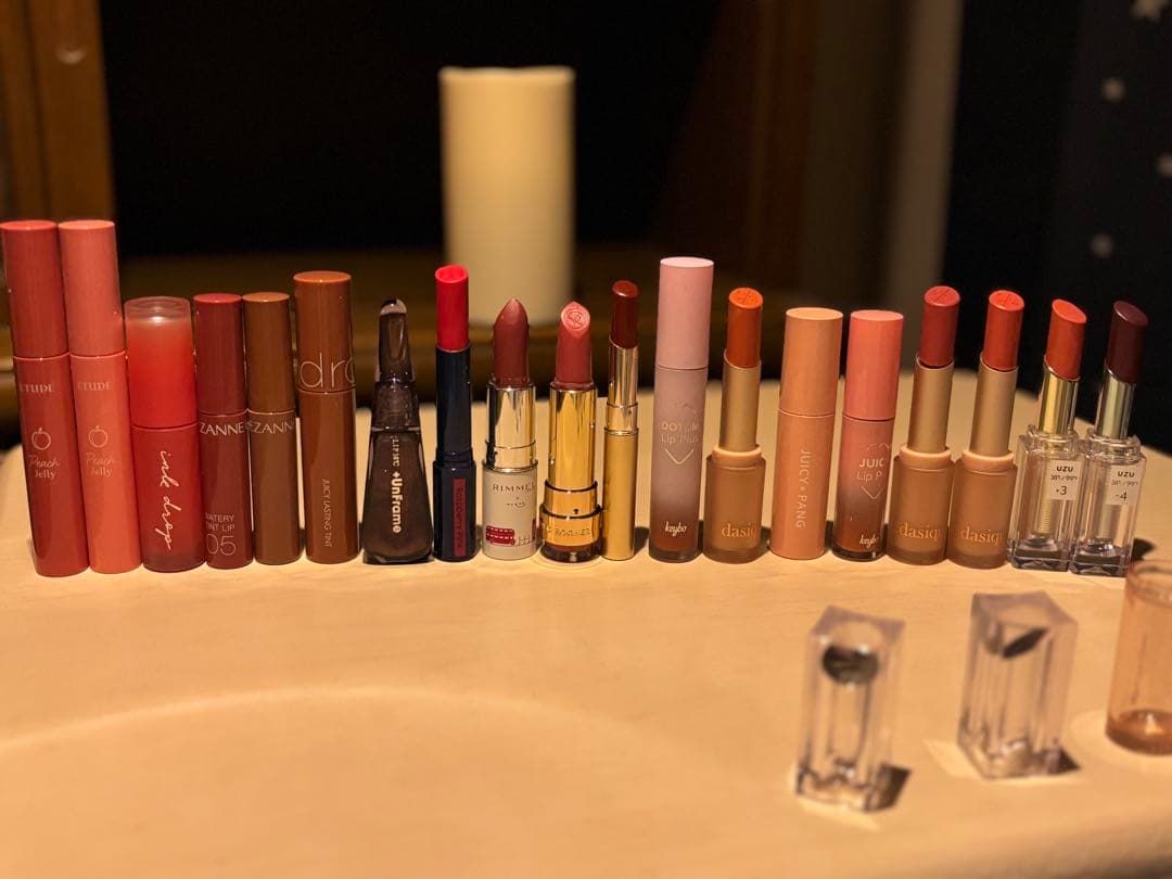 リップセットロムアンド,セザンヌ,UZU,エチュード,リンメル,韓国リップ多数