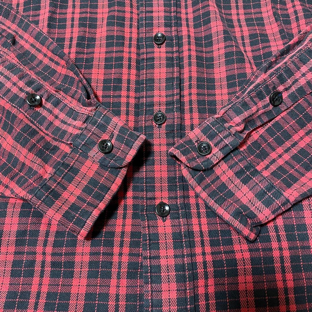 ダブルアールエルRRL 三ツ星タグ ネルシャツ 初期 90's チェック