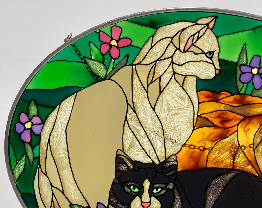 ティファニー キャット ジョン・ベーカー ステンドグラス サン