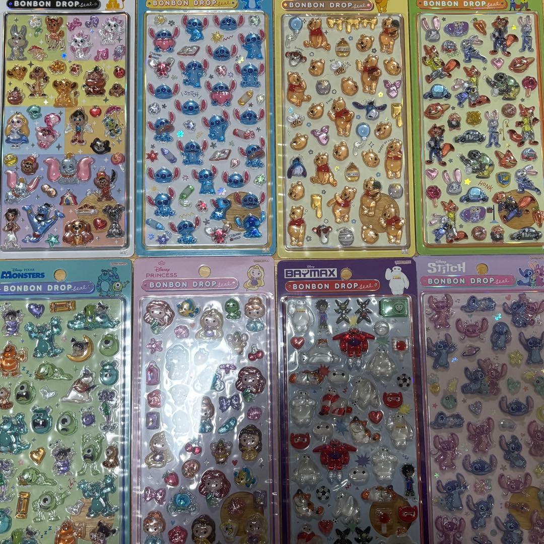 ディズニーボンドロ全種 ディズニー】ボンボンドロップシールmini｜12月発売の新作全8種まとめ