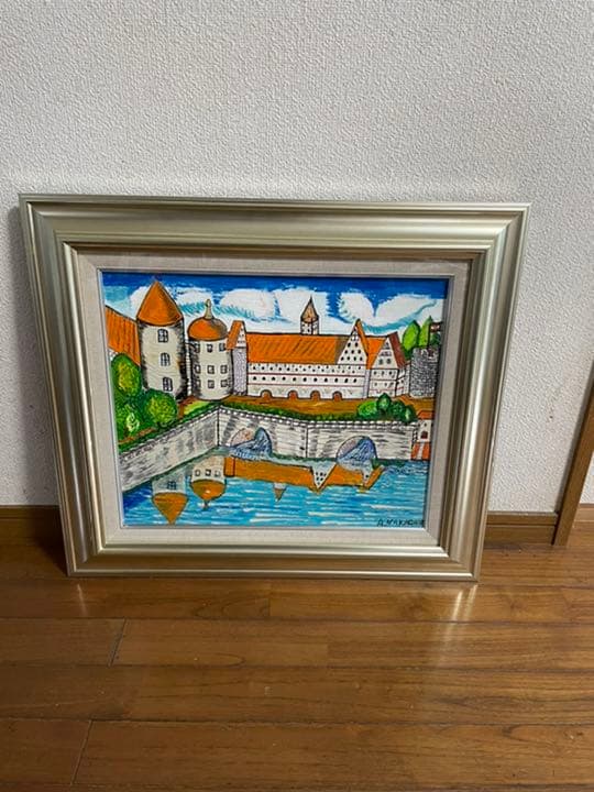 馬と古城夕陽が沈む雰囲気が出た作品です。