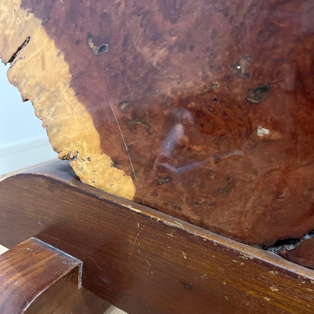 希少】花梨瘤 衝立 一枚板 天然木 玉杢 花梨瘤杢 スタンド付） - メルカリ