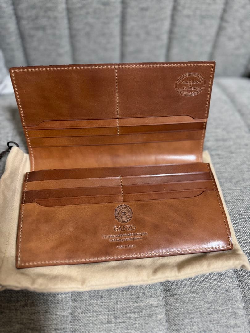 SHELL CORDOVAN 2 シェルコードバン2ファスナー小銭入れ付き長財布