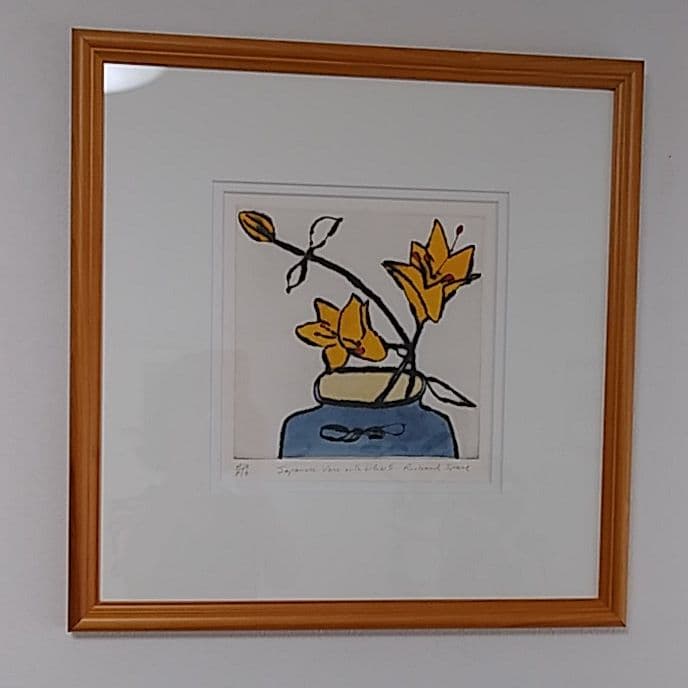 リチャード・スペア 版画 「日本の花器とゆり」 - メルカリ