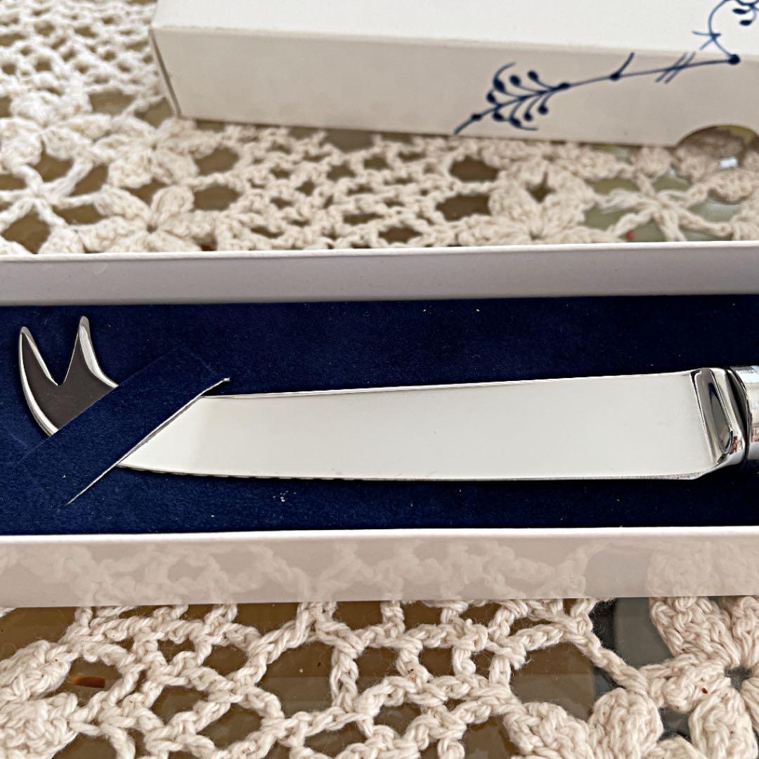 ☆超希少☆ROYAL COPENHAGENブルーフルーテッドプレインチーズナイフ