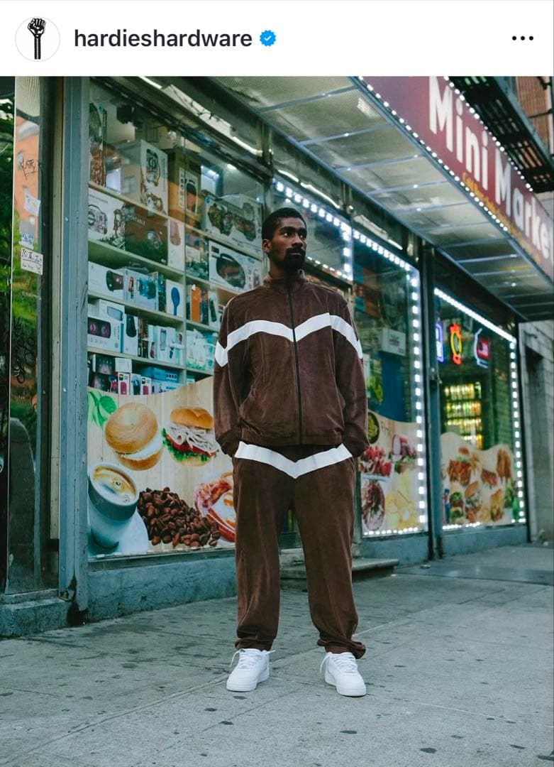 スケートボード hardieshardware Velour zip up set up L