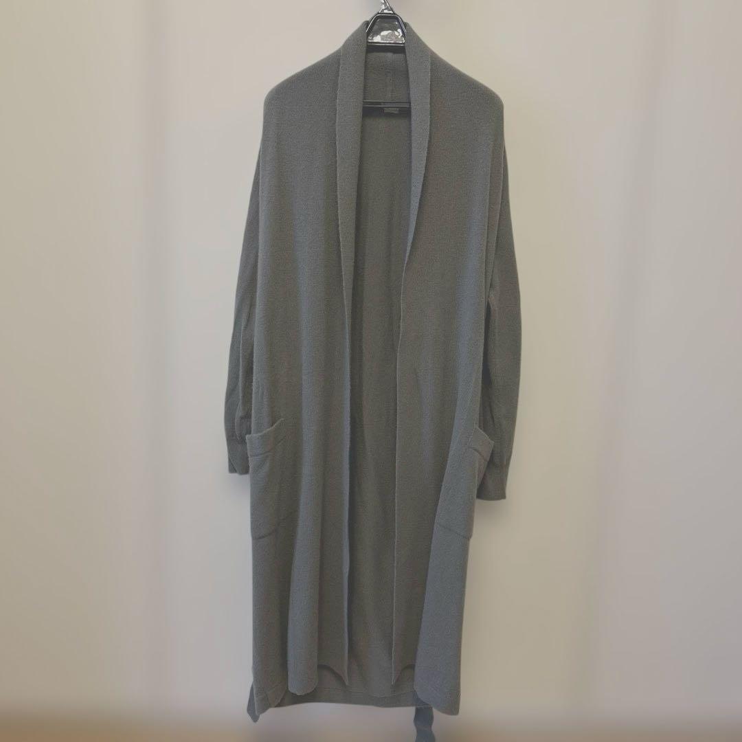 マーガレットハウエル　グレー ロングカーディガン カシミヤ100%