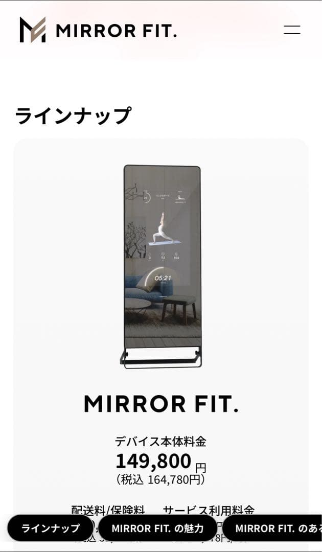 ミラーフィット本体　MIRROR FIT