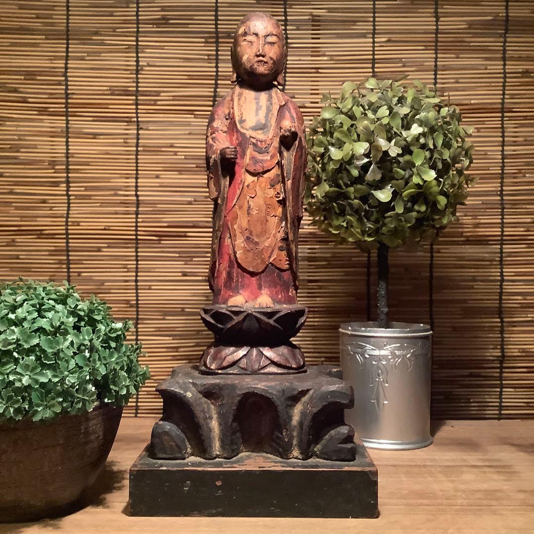 平安〜室町「如意宝珠地蔵菩薩」六道一尊・地蔵菩薩本願経・大乗大集地蔵・木彫彩色