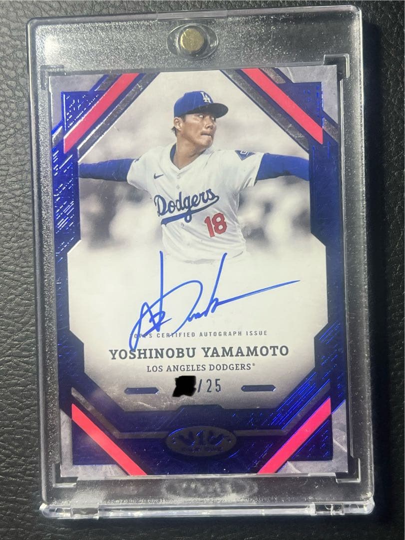 25シリ ブルーカラーマッチ オンカードサイン山本由伸 - メルカリ