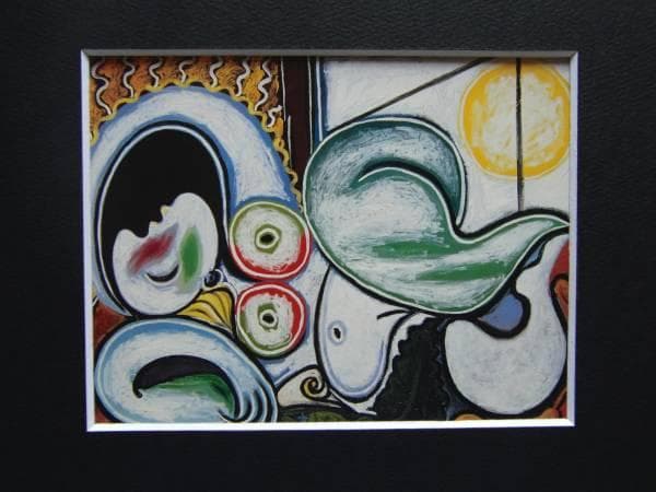 パブロ・ピカソ、【横たわる裸婦】、希少画集画、新品高級額・額装付