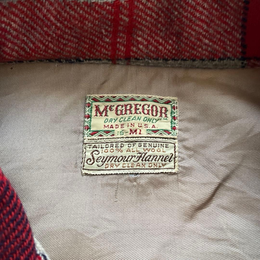 50s マクレガー ウール シャツ オープンカラー ヴィンテージ 検 60s
