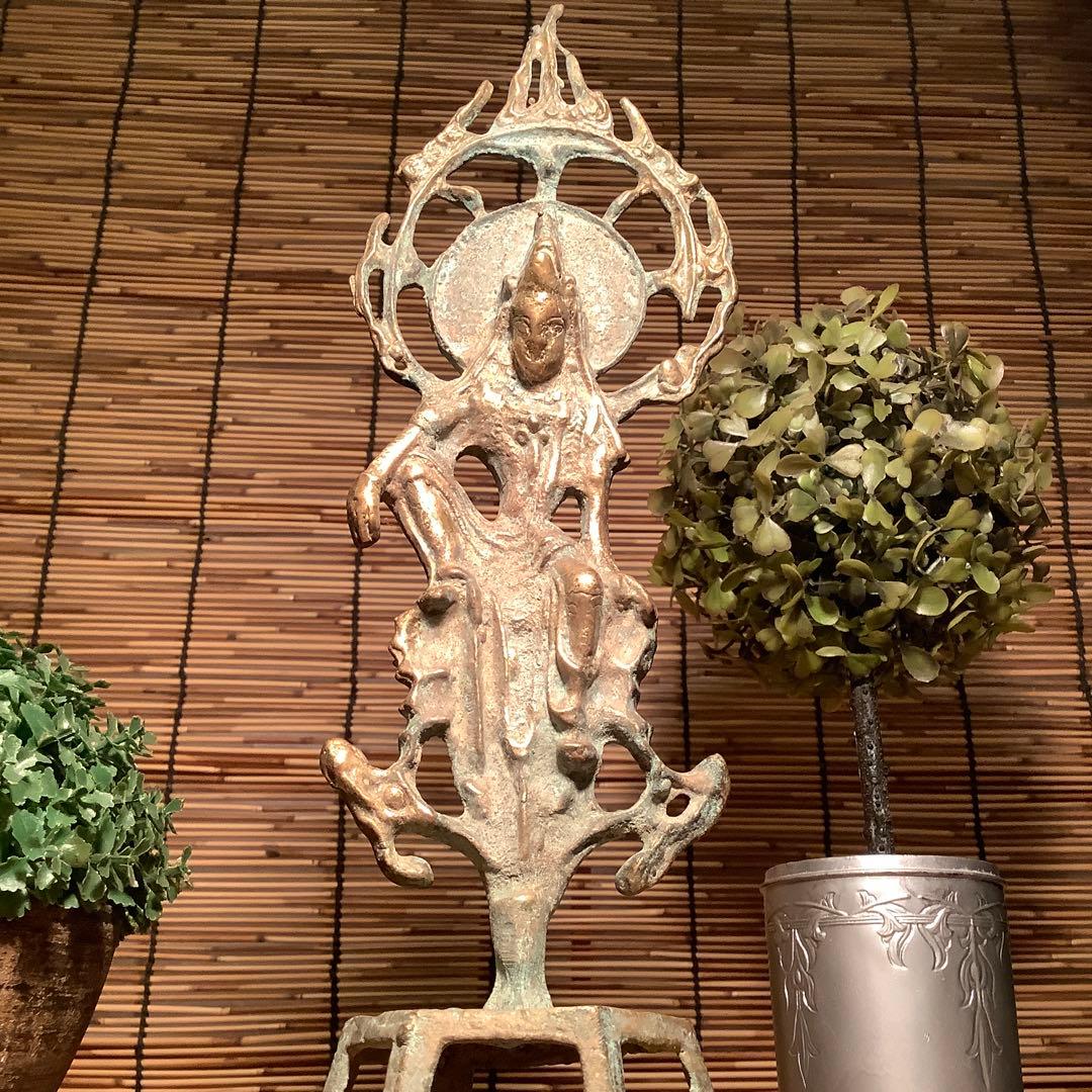 中国・大唐期「秘仏・観自在菩薩坐像」唐王朝・中国大唐国・六角座