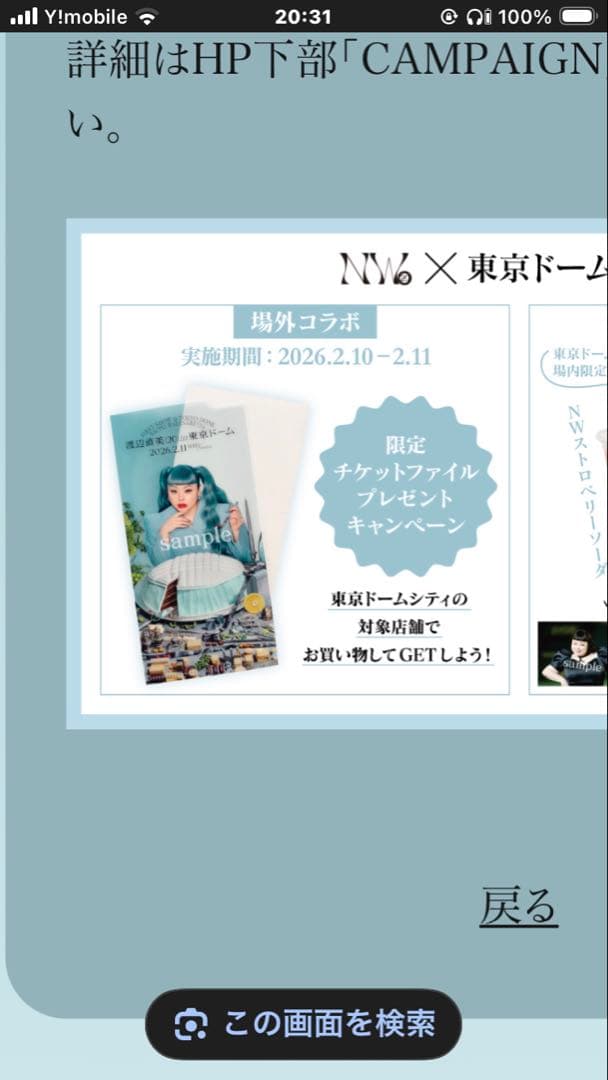 7点 渡辺直美 東京ドーム ライブ うにょ席限定グッズ 銀テ ファイル 他
