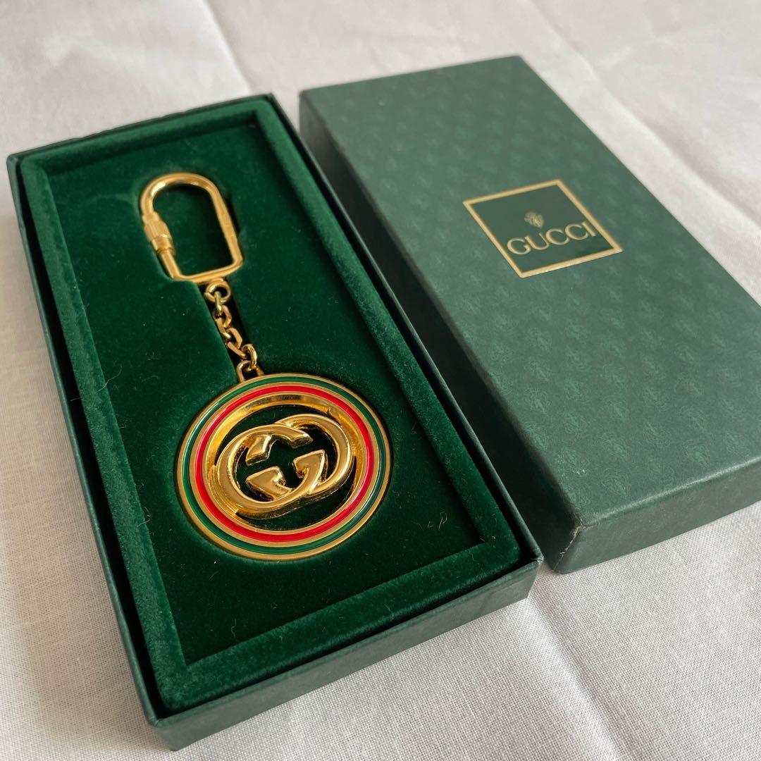 【新品】GUCCI キーホルダー キーリング チャーム オールドグッチ 箱付き GUCCI（グッチ） [在庫処分] キーホルダー キーチェーン アクリル ロゴ