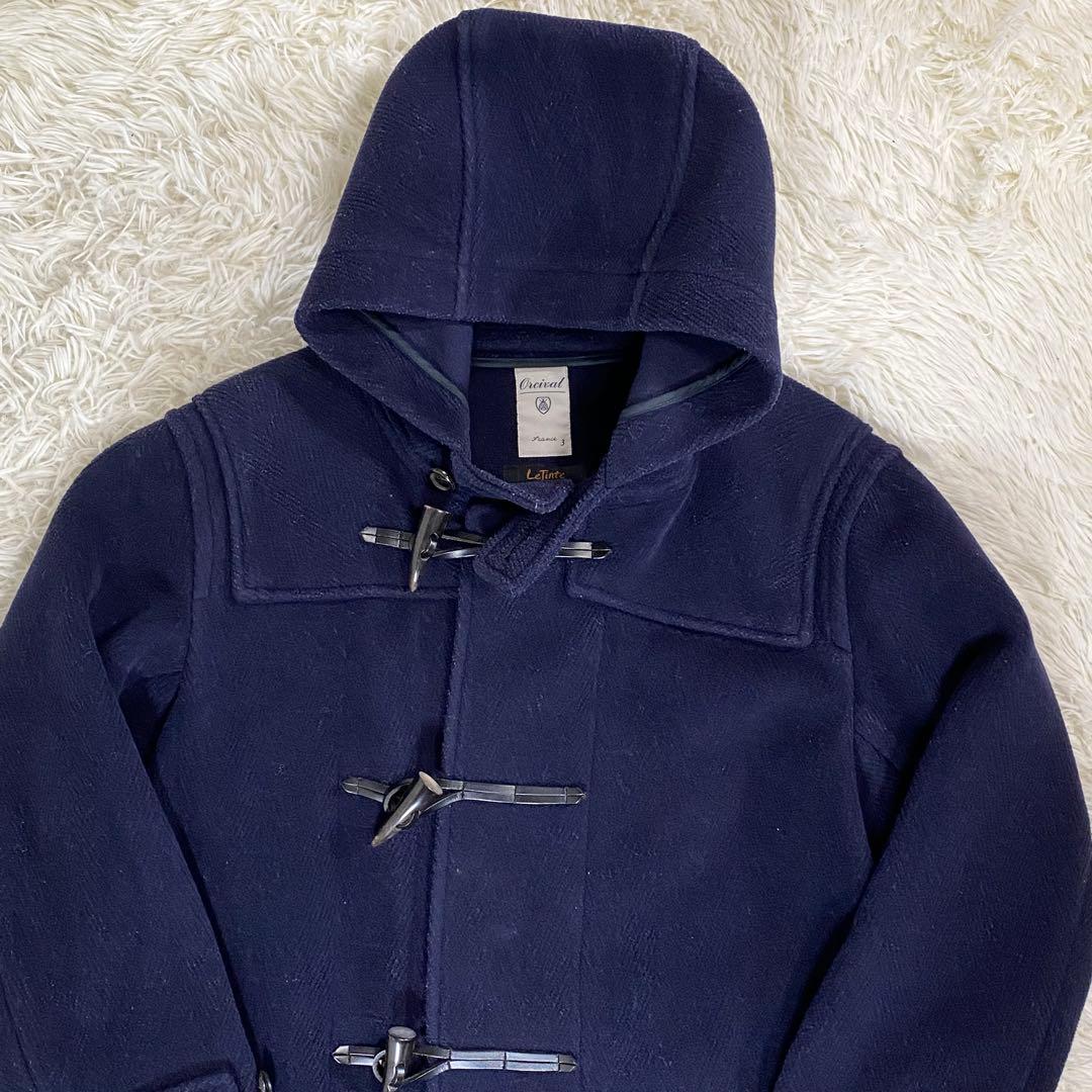 orcival オーチバル ヘリンボーンダッフルコート ネイビー LeTinte