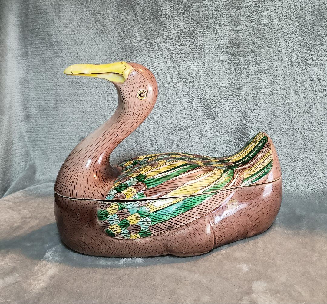 鴨型アンテークチューリン チューリン　スープ入れ容器 真鍮の蓋付きスープチューリン（6月26日） | アンティーク家具 販売