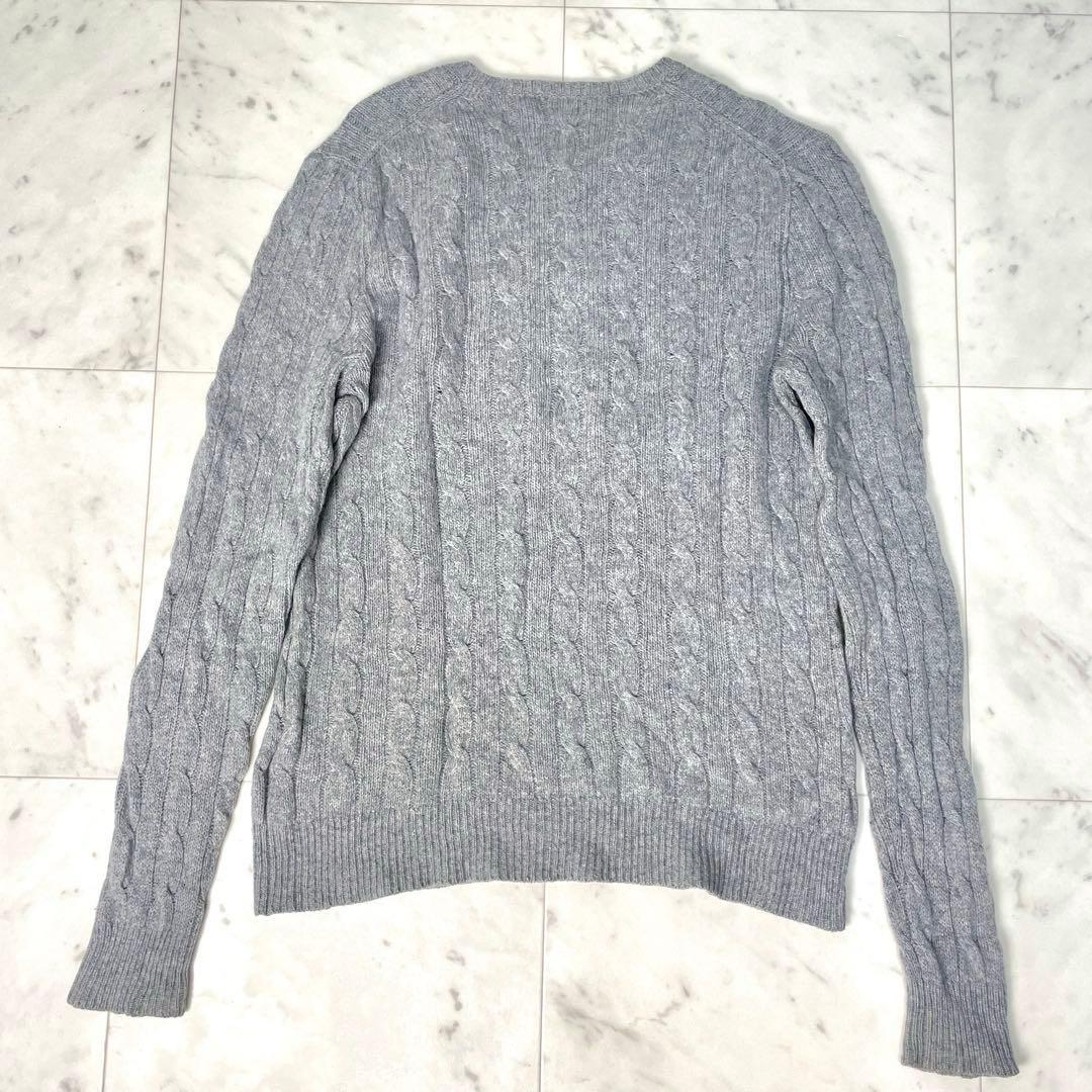 専用【美品】ポロラルフローレン ケーブルニット ポニー刺繍 L グレー