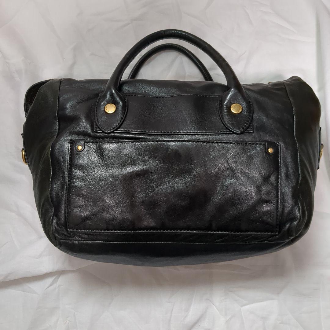 美品】マークバイマークジェイコブス レザー2WAYバッグ 黒 上質本革