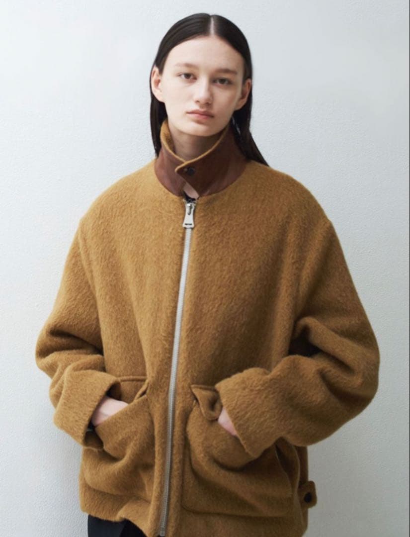 限定値下げ　INTERIMダブルフェイスヘアリーアルパカウールスポーツジャケット