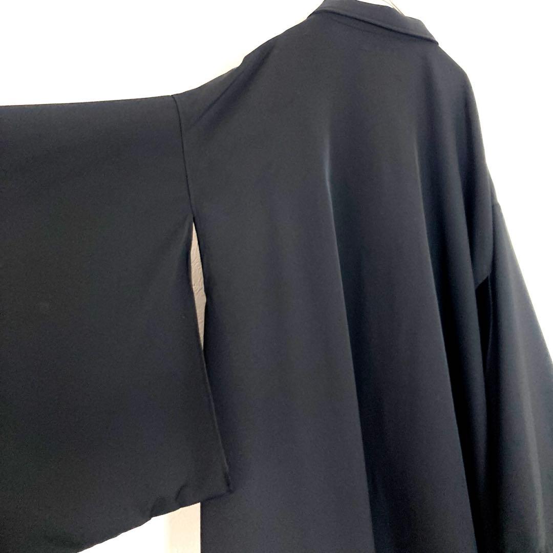 美品 NOT CONVENTIONAL オーバーサイズ キモノ シャツ 黒 - メルカリ