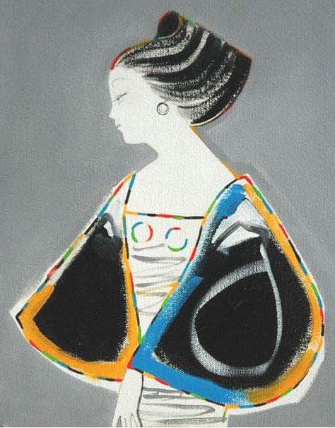 油絵 菅家令子 絵 絵画 インテリア F3-010411 人物 女性像 油絵 菅家令子 絵 絵画 インテリア 額付(黒) F6-080712 人物 女性 油絵