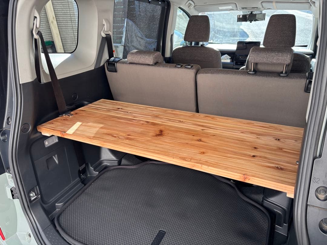 【新作】新型シエンタ10系専用 杉無垢板　ラゲージボード　蜜蝋Wax加工