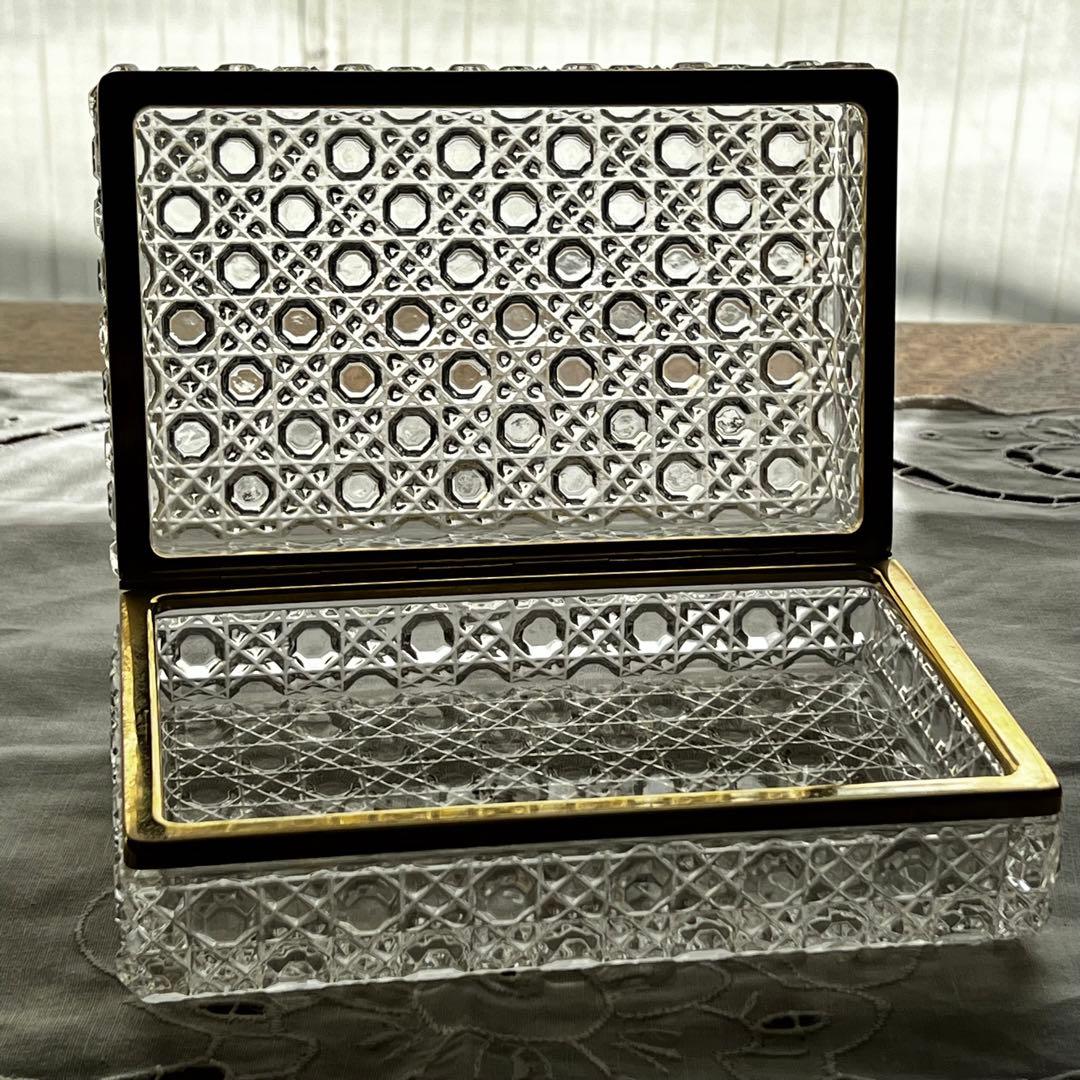 希少 オールドバカラ ディアマン・ピエーリー 大型 ジュエリーボックス 蓋物