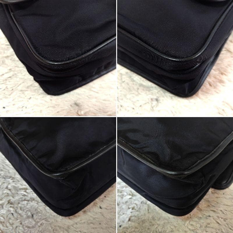 美品 プラダ メッセンジャーバッグ ブラック 三角ロゴ A4収納 ナイロン