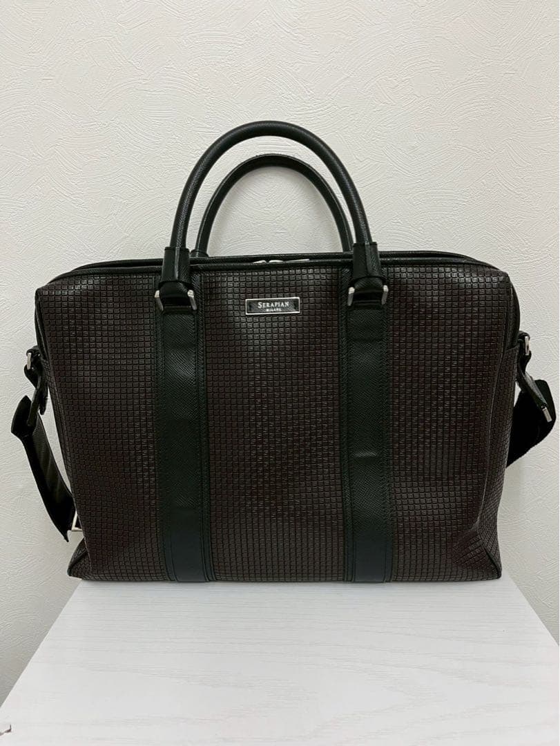 SERAPIAN MILANOビジネスバッグ／PC対応 レザー ブリーフケース