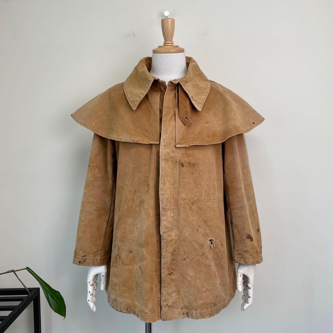 40s 50s ユーロワーク ケープコート メタルボタン ヴィンテージ 古着