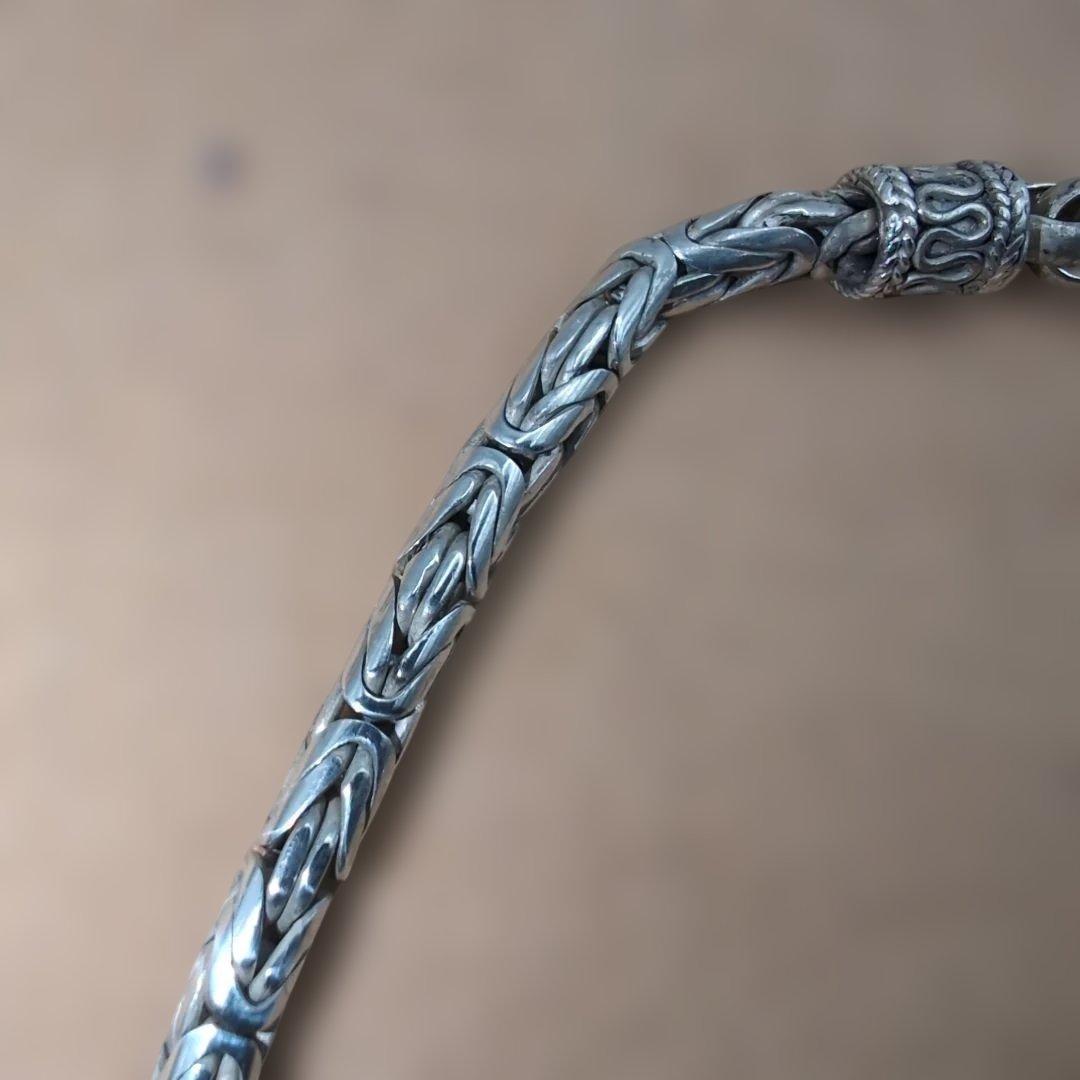 シルバー925 ビザンチンチェーン ブレスレット バリ島 ハンドメイド