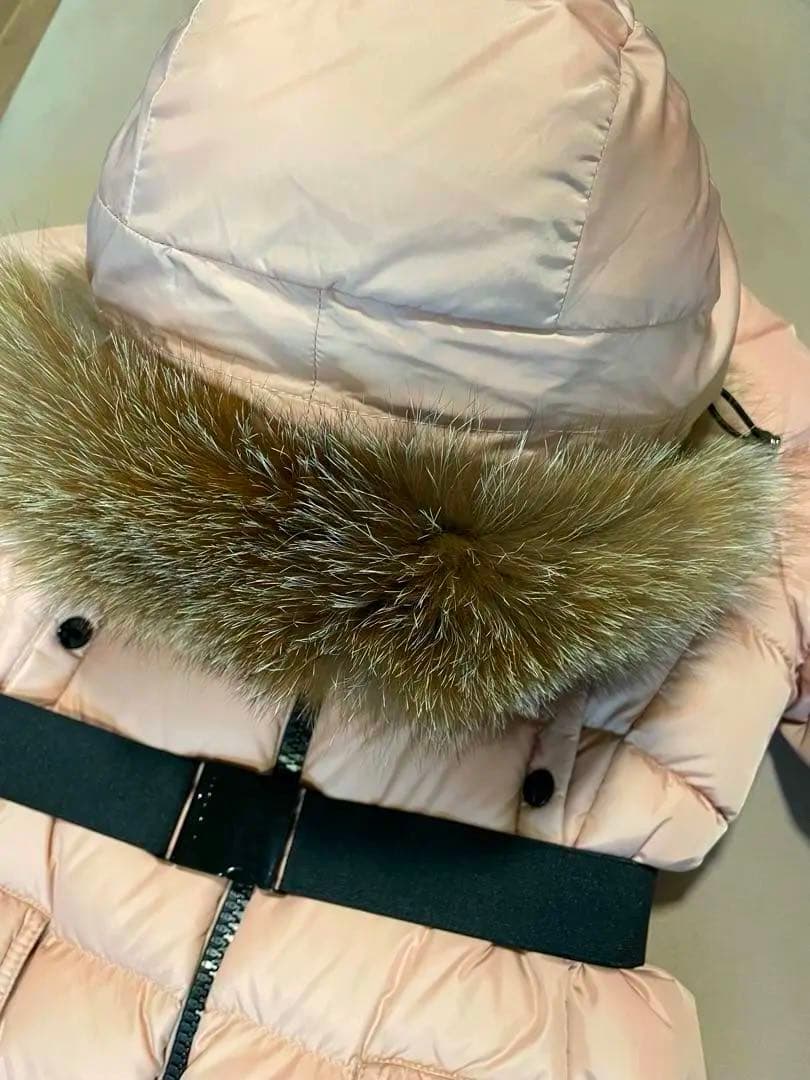 美品】モンクレール CLION ダウン リアルファー ピンク タグ有り